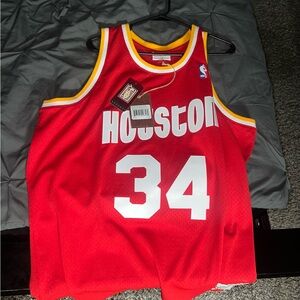Red Houston Basketball Jersey